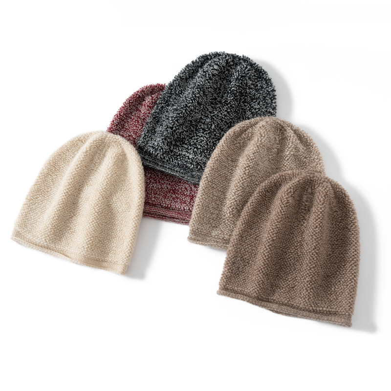 Beanie Cuffed Knit - Nuevo gorro de lana 100% cachemira