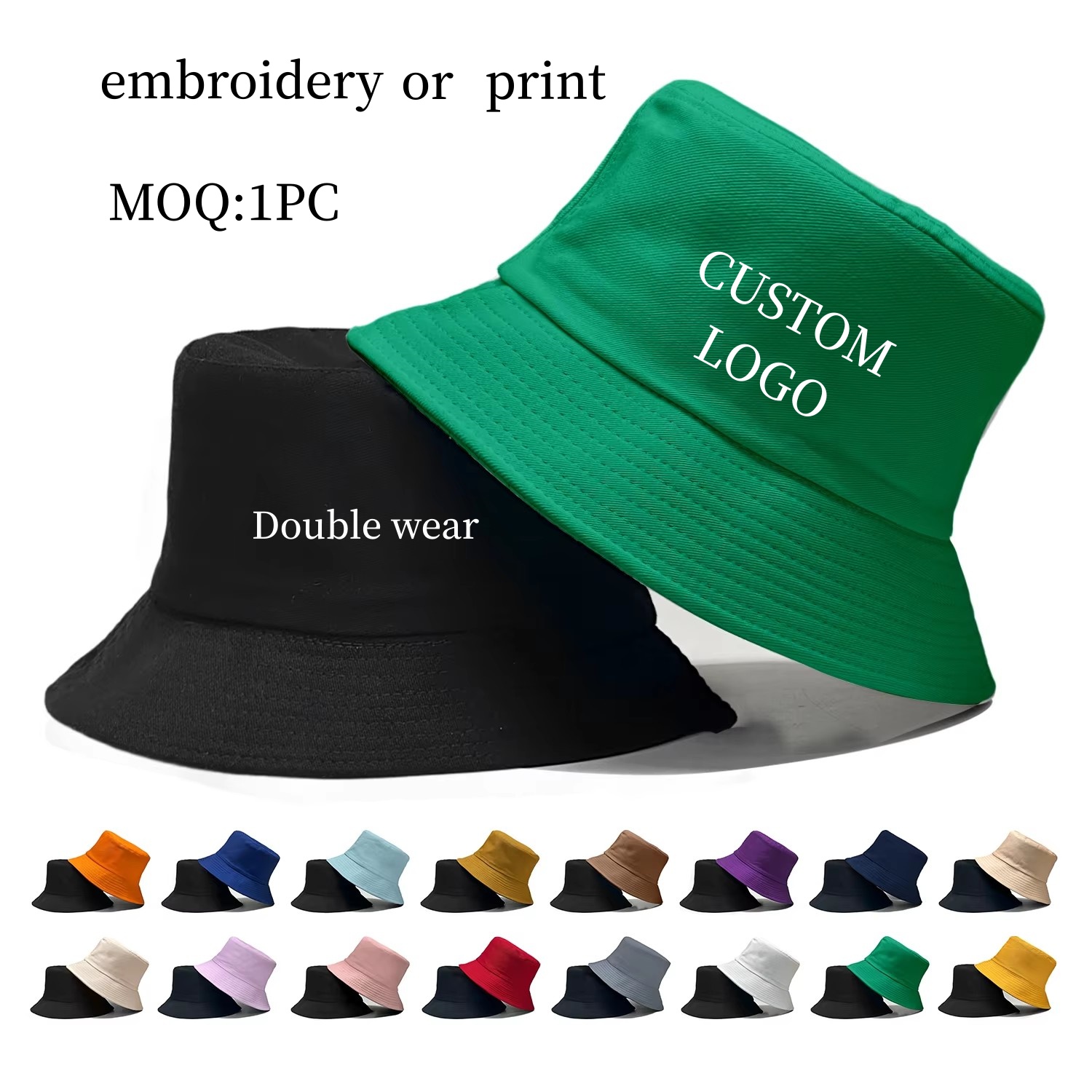 Bucket Hat Cotton - Gorra de pescador de doble cara
