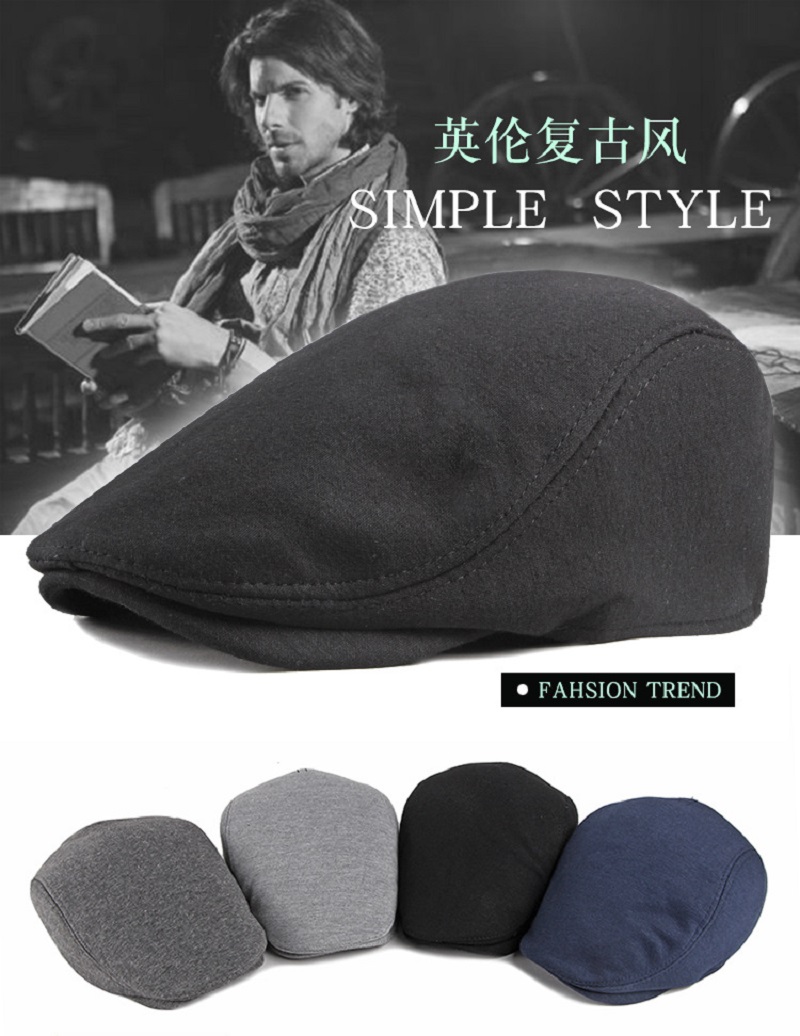 Dad Hat Cotton - Gorra plana de Newsboy para hombre,