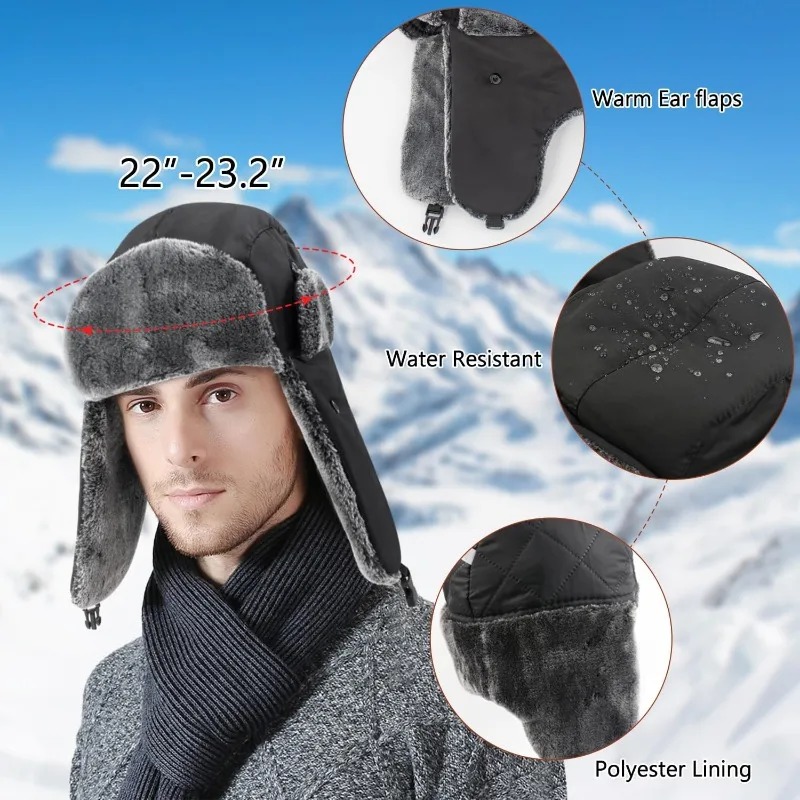 Gorros militares Ushanka del e - Winter Trapper Hat reseña y precio