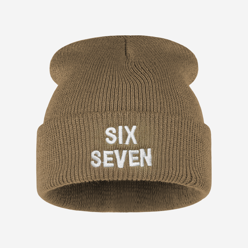 Gorro de punto bordado con let - Beanie Cuffed Knit reseña y precio